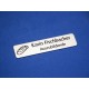 Namensschild Modell 4030 mit Picto "Brot" zweizeilig, Farbe silber matt