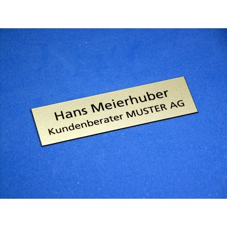 Einlage graviert zu Namensschild Modell 1520 zweizeilig