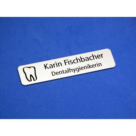 Namensschild Modell 4030 mit Picto "Zahn"