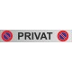 Parkplatz-Schild Aluminium 450x80mm "PRIVAT"