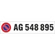 Parkplatz-Schild Aluminium 450x100x2,0mm einzeilig beschriftet