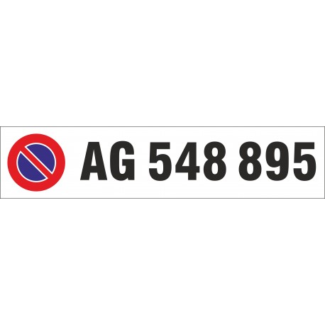 Parkplatz-Schild Aluminium 450x100x2,0mm einzeilig beschriftet