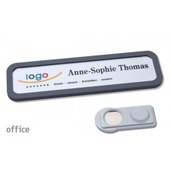 Namensschild OFFICE® 20 Farbe anthrazit mit Magnet standard