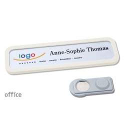 Namensschild OFFICE® 20 Farbe weiss mit Magnet standard