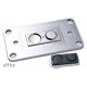 Namensschild OFFICE® 40 Farbe edelstahl matt mit Magnet standard 