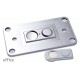 Namensschild OFFICE® 40 Farbe edelstahl matt mit Magnet standard 