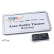 Namensschild OFFICE® 40 Farbe edelstahl matt mit Magnet standard 
