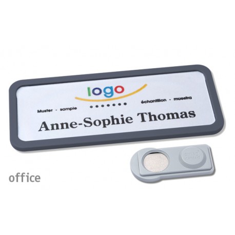  Namensschild OFFICE® 30 Farbe anthrazit mit Magnet standard