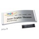 Namensschild polar® 35 "alu-complete" 80x34mm edelstahl matt