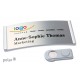 Namensschild polar® 35 "alu-complete" 80x34mm edelstahl matt
