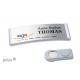 Namensschild polar® 20 "alu-complete" 68x22mm edelstahl matt