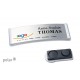 Namensschild polar® 20 "alu-complete" 68x22mm edelstahl matt
