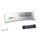 Namensschild polar® 20 "alu-complete" 68x22mm chrom hochglanz