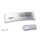 Namensschild polar® 20 "alu-complete" 68x22mm chrom hochglanz