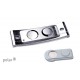 Namensschild polar® 20 "alu-complete" 68x22mm chrom hochglanz